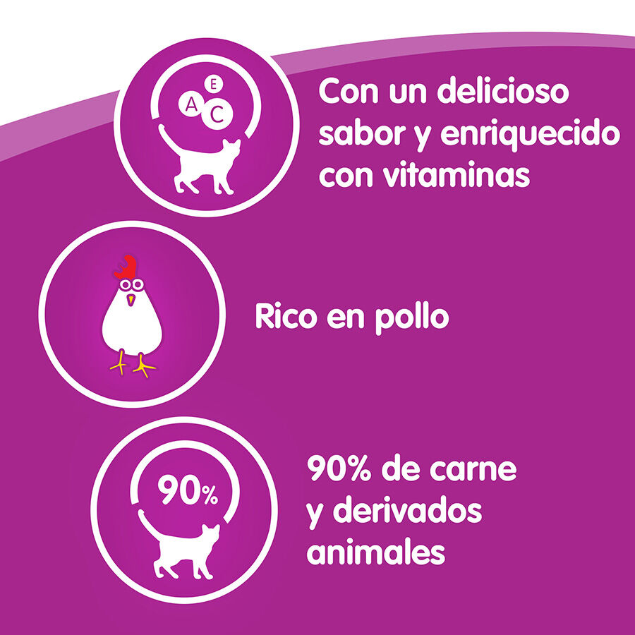 3 barritas Whiskas Sticks Snacks  Salm&oacute;n para Gatos, , large indicador imagen numero 4